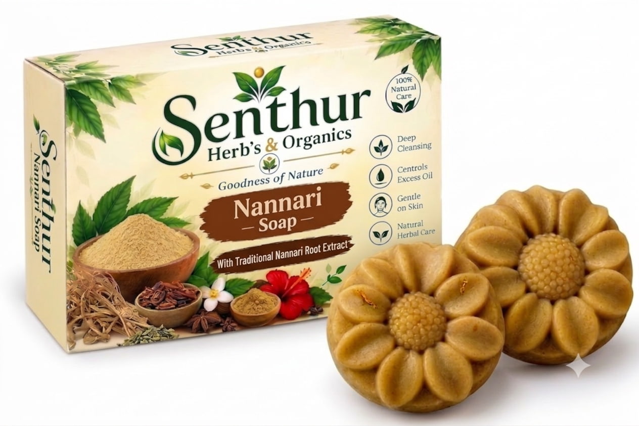 Senthur Herbs & Organics Nannari Herbal Soap